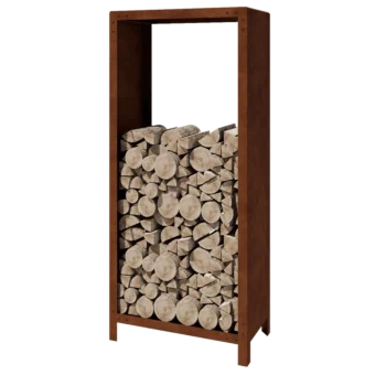 Corten acél fatároló - Indiana - 80 x 40 x 180 cm