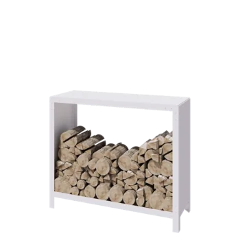 Acél fatároló - Indiana - 120 x 40 x 100 cm - RAL9010 matt (fehér)