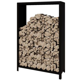 Acél fatároló - Indiana - 120 x 40 x 180 cm - RAL9005 matt (fekete)