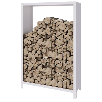 Acél fatároló - Indiana - 120 x 40 x 180 cm - RAL9010 matt (fehér)