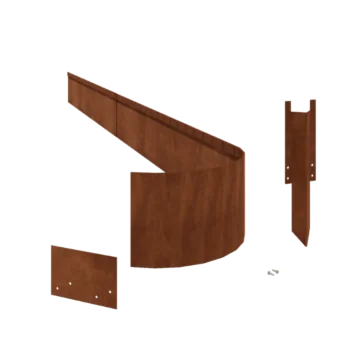 Corten acél ágyásszegély - Zúzott FLEX - Magasság 23 cm - Teljes készlet 15 méter