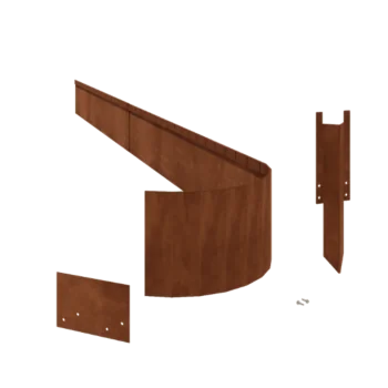 Corten acél ágyásszegély - Zúzott FLEX - Magasság 23 cm - Teljes készlet 24 méter