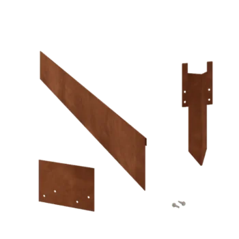 Corten acél ágyásszegély - Zúzott - Magasság 13 cm - Teljes készlet 24 méter