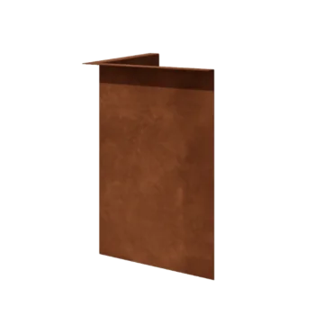 Corten acél ágyásszegély - Rögzített - Belső sarok - Magasság 45 cm