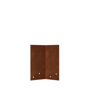 Corten acél összekötőlemez - 45° - Szegély magassága 22 / 25 cm