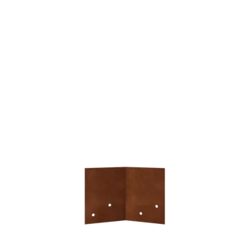 Corten acél összekötőlemez - 45° - Szegély magassága 12 / 15 cm