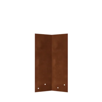 Corten acél összekötőlemez - 45° - Szegély magassága 34 / 37,5 cm