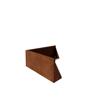 Corten acél támfal - Külső sarok - 100 x 100 x 40 cm