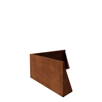 Corten acél támfal - Külső sarok - 100 x 100 x 50 cm