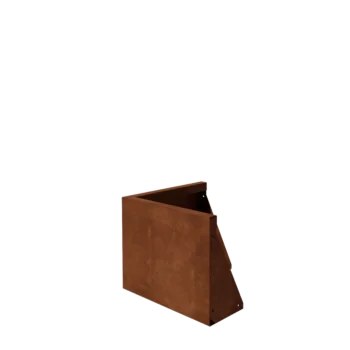Corten acél támfal - Külső sarok - 50 x 50 x 40 cm