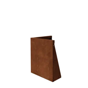 Corten acél támfal - Külső sarok - 50 x 50 x 60 cm