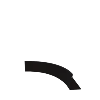 Acél támfal - Belső ív - 100 x 100 x 30 cm - RAL9005 matt (fekete)