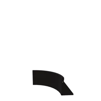 Acél támfal - Belső ív - 50 x 50 x 30 cm - RAL9005 matt (fekete)