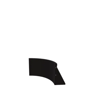 Acél támfal - Belső ív - 50 x 50 x 40 cm - RAL9005 matt (fekete)