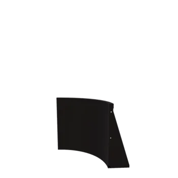 Acél támfal - Belső ív - 50 x 50 x 60 cm - RAL9005 matt (fekete)