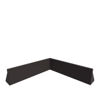 Acél támfal - Belső sarok - 100 x 100 x 30 cm - RAL7016 matt (antracitszürke)