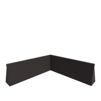 Acél támfal - Belső sarok - 100 x 100 x 40 cm - RAL7016 matt (antracitszürke)