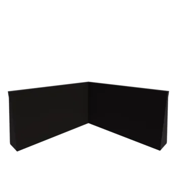 Acél támfal - Belső sarok - 100 x 100 x 60 cm - RAL9005 matt (fekete)