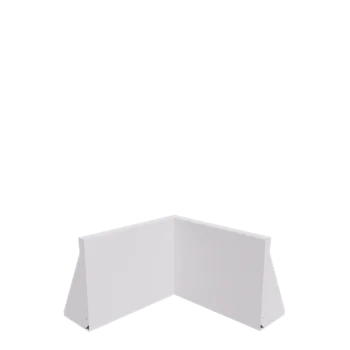Acél támfal - Belső sarok - 50 x 50 x 40 cm - RAL9010 matt (fehér)