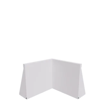 Acél támfal - Belső sarok - 50 x 50 x 50 cm - RAL9010 matt (fehér)