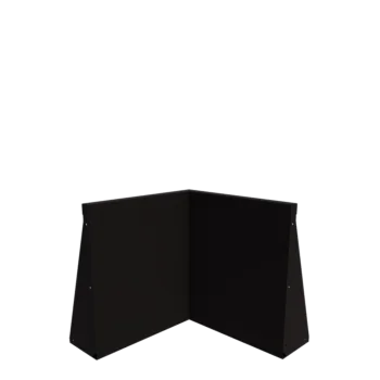 Acél támfal - Belső sarok - 50 x 50 x 60 cm - RAL9005 matt (fekete)