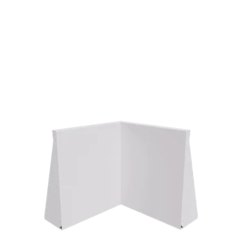 Acél támfal - Belső sarok - 50 x 50 x 60 cm - RAL9010 matt (fehér)