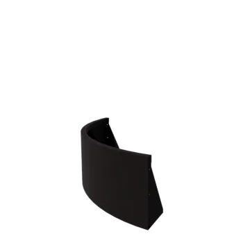 Acél támfal - Külső ív - 100 x 100 x 40 cm - RAL9005 matt (fekete)