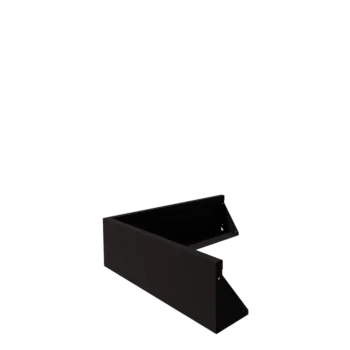 Acél támfal - Külső sarok - 100 x 100 x 30 cm - RAL9005 matt (fekete)