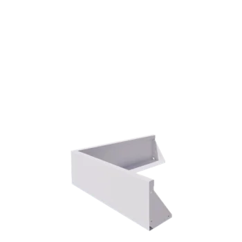Acél támfal - Külső sarok - 100 x 100 x 30 cm - RAL9010 matt (fehér)