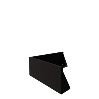 Acél támfal - Külső sarok - 100 x 100 x 40 cm - RAL9005 matt (fekete)