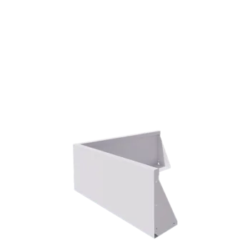 Acél támfal - Külső sarok - 100 x 100 x 40 cm - RAL9010 matt (fehér)