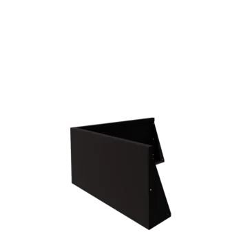 Acél támfal - Külső sarok - 100 x 100 x 50 cm - RAL9005 matt (fekete)