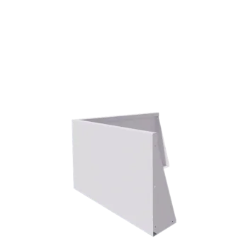 Acél támfal - Külső sarok - 100 x 100 x 60 cm - RAL9010 matt (fehér)