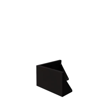 Acél támfal - Külső sarok - 50 x 50 x 30 cm - RAL9005 matt (fekete)