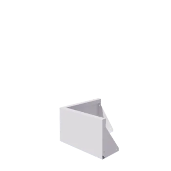 Acél támfal - Külső sarok - 50 x 50 x 30 cm - RAL9010 matt (fehér)