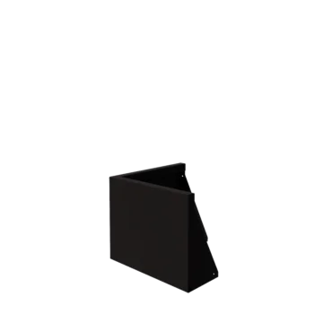 Acél támfal - Külső sarok - 50 x 50 x 40 cm - RAL9005 matt (fekete)