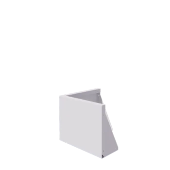Acél támfal - Külső sarok - 50 x 50 x 40 cm - RAL9010 matt (fehér)