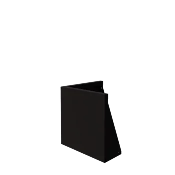 Acél támfal - Külső sarok - 50 x 50 x 50 cm - RAL9005 matt (fekete)