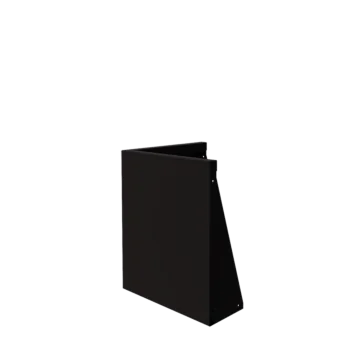 Acél támfal - Külső sarok - 50 x 50 x 60 cm - RAL9005 matt (fekete)