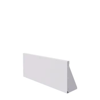 Acél támfal - Egyenes - 100 x 40 cm - RAL9010 matt (fehér)