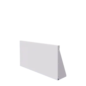 Acél támfal - Egyenes - 100 x 50 cm - RAL9010 matt (fehér)