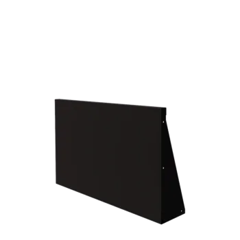 Acél támfal - Egyenes - 100 x 60 cm - RAL9005 matt (fekete)