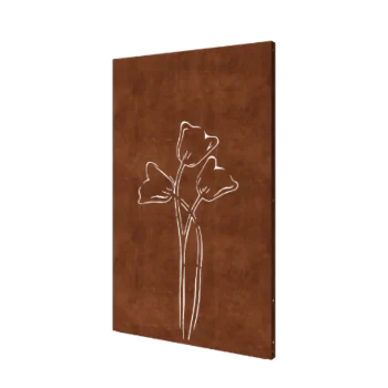 Corten acél panel - Tulipán szimmetrikus - 120 x 6 x 190 cm