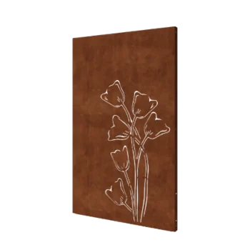 Corten acél panel - Tulipán aszimmetrikus - 120 x 6 x 190 cm