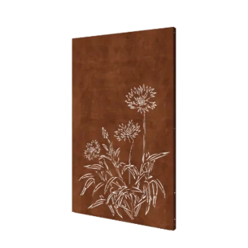Corten acél panel - Búzavirág - 120 x 6 x 190 cm