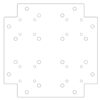 Horganyzott acél fenéklemez - 30 x 30 cm