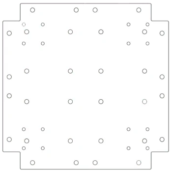 Horganyzott acél fenéklemez - 40 x 40 cm