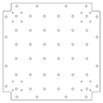 Horganyzott acél fenéklemez - 50 x 50 cm