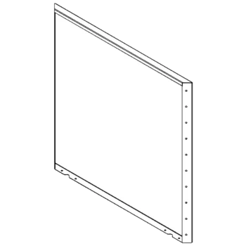 Acél virágláda - Panel - 100 x 100 cm - RAL9010 matt (fehér)