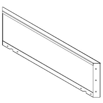 Acél virágláda - Panel - 30 x 100 cm - RAL9005 matt (fekete)